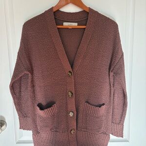 LOFT Women's Chocolate Cardigan Sweater